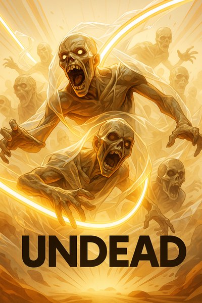 Neon Apocalypse: Vibrant Undead Scene with Dynamic Lighting