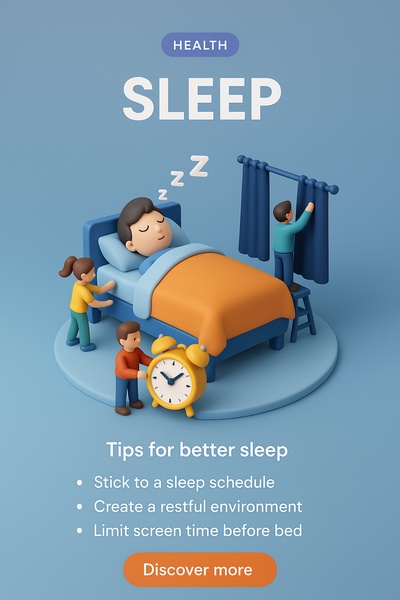 Miniature Scene Depicting Sleep Concepts in 3D Style