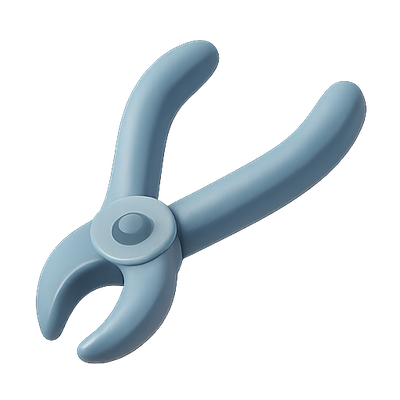 Stylized Blue Pliers Illustration