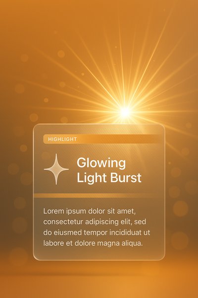 Glowing Light Burst with Elegant Design Elements