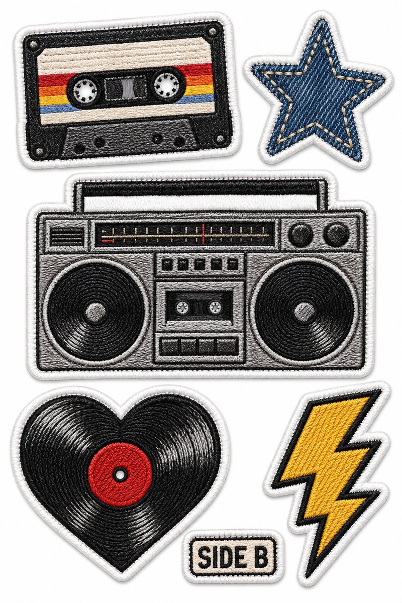 colorful embroidered patch stickers