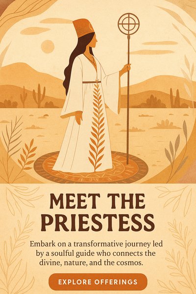 Boho Style Landing Page Slide for Priestess Offerings