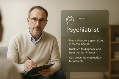 Psychiatrist Illustration for Mental Health Awareness