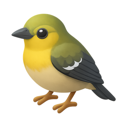 Cute Cartoon Bird Illustration with Bright Colors