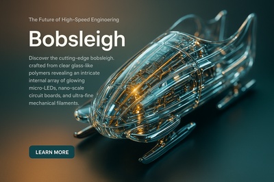 Hyperrealistic Bobsleigh with Intricate Details and Lighting Effects