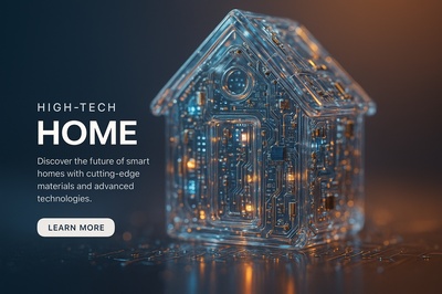 Hyperrealistic High-Tech Home Featuring Glowing Micro-LEDs