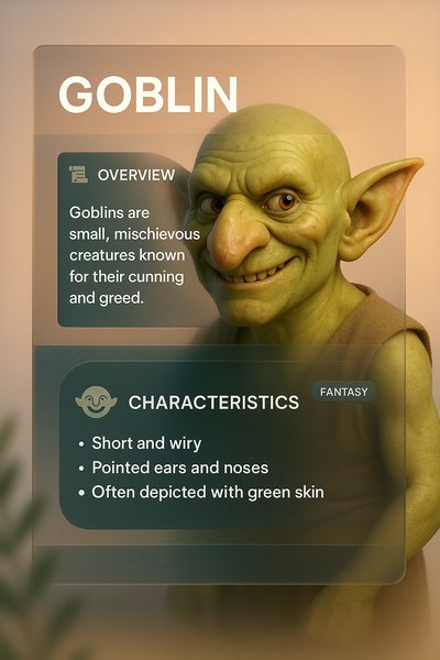 Creative Web Page Design Featuring Goblin Character