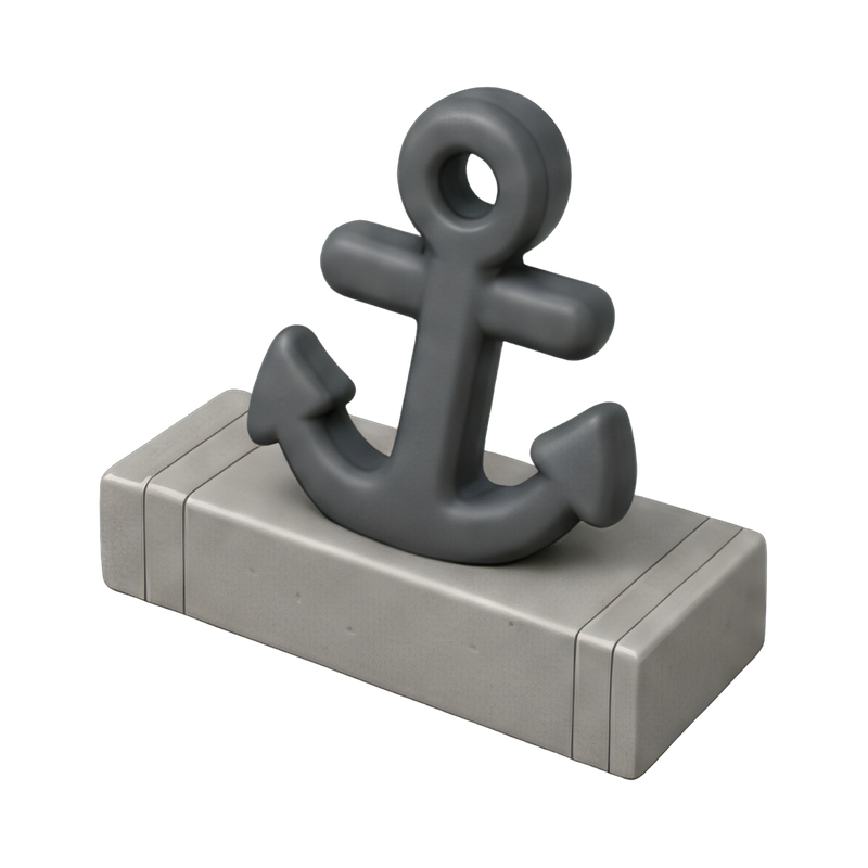 Anchor weight strip for pages