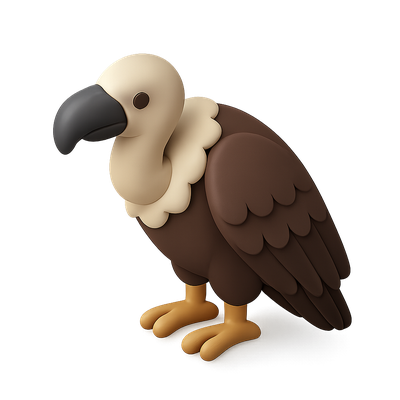 Stylized Cartoon Vulture Illustration