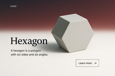 Stylish Web Design Featuring a Hexagon Element