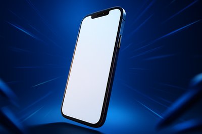Dynamic Smartphone Mockup with Vibrant Background