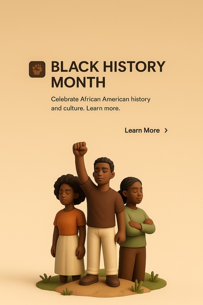 Celebrating Black History Month: Unity and Strength Illustration