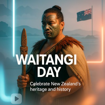 Cultural Celebration Graphic for Waitangi Day