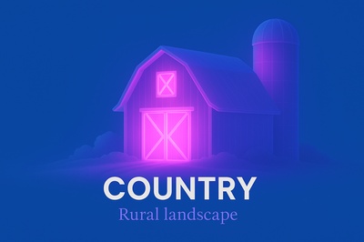 Fluorescent Harmony in a Country Landscape