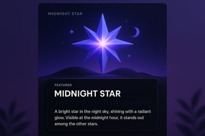 Midnight Star: A Radiant Celestial Illustration