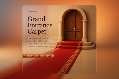 Elegant Grand Entrance Carpet Design with Stylish Frame