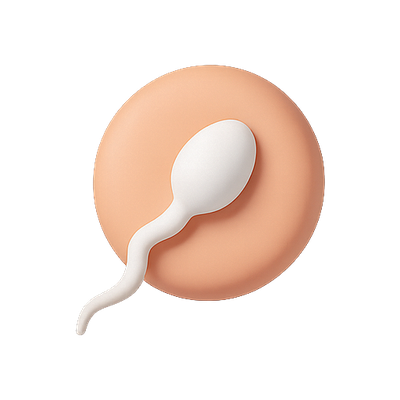 Illustrative Sperm and Egg Concept for Fertility Topics