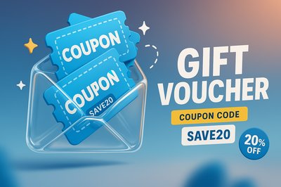 Gift Voucher Graphic Featuring Discount Coupon Design