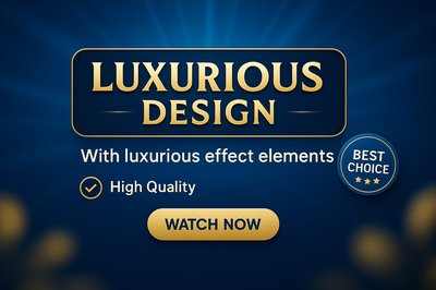 Luxurious Design Promotional Banner with Elegant Typography