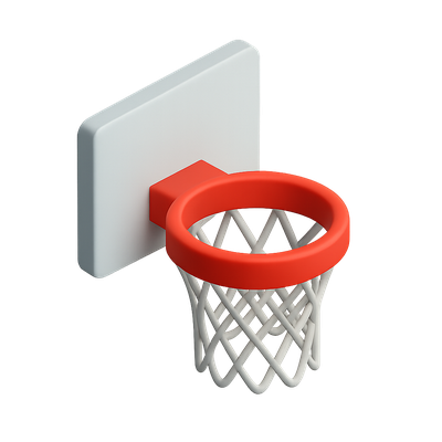 3D Basketball Hoop Illustration