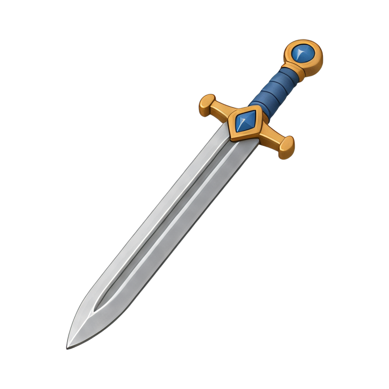 elegant longsword with jeweled hilt