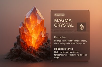 3D Magma Crystal Design with Informative Overlay