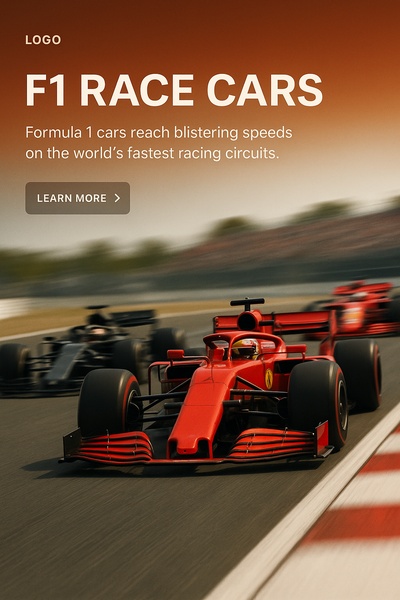 Dynamic F1 Race Cars in Action on the Track