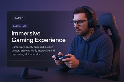 Immersive Gaming Experience Visual Design for Webpage