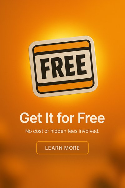Promotional banner highlighting a free offer with clear call to action