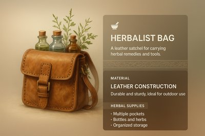 Stylish Herbalist Bag with Detailed Information