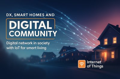 Smart Homes and Digital Community Network at Night