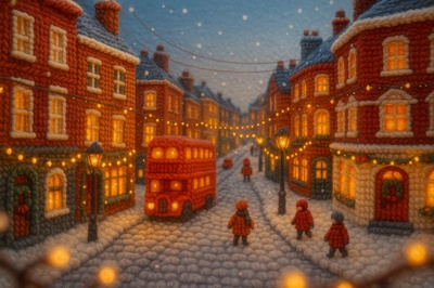 Charming Winter Scene in Mayfair, London