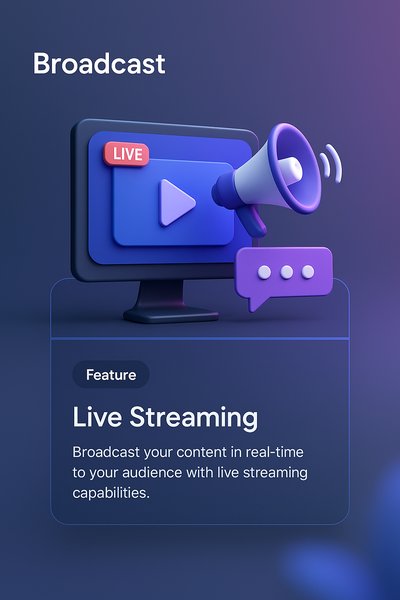 3D Website Design for Live Streaming Features