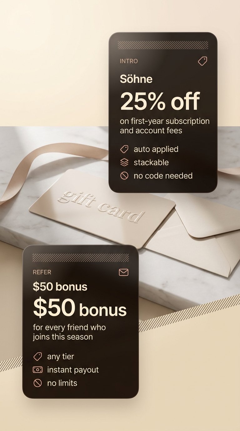 Elegant gift card on marble