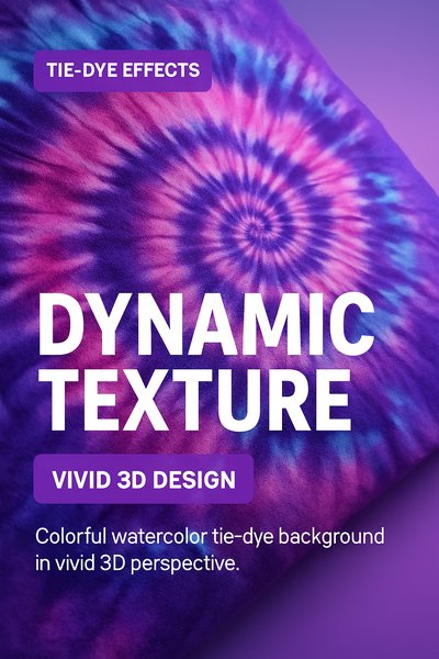 Colorful Tie-Dye Background with 3D Perspective