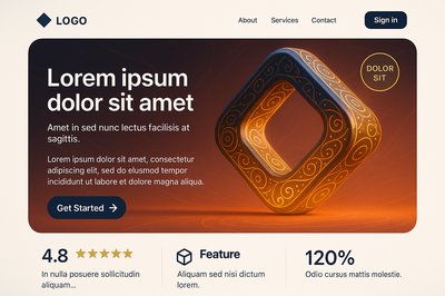 Dynamic Landing Page Layout with Engaging Elements