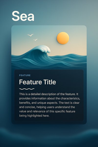 3D Sea Composition with Feature Block