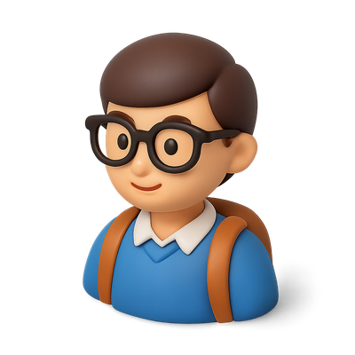 Stylized 3D Pupil Icon with Volumetric Design