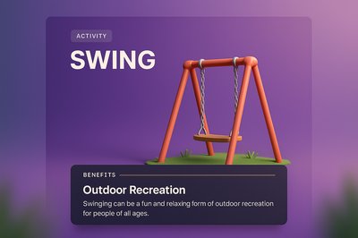 3D Illustration of a Swing for Outdoor Recreation Activities
