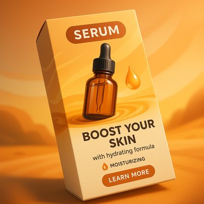 Product Packaging Design for Skincare Serum