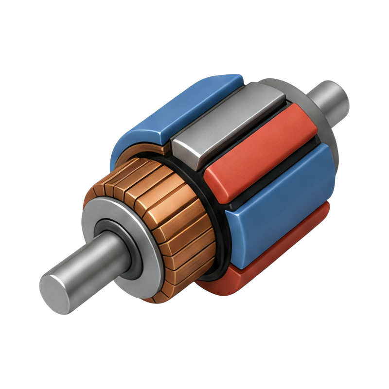 motor rotor with magnets