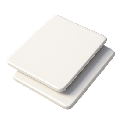 3D Icon of Stacked Paper Sheets with Isometric Design