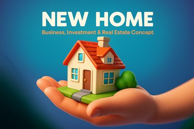 Dynamic Home Concept in a Hand - Real Estate Investment