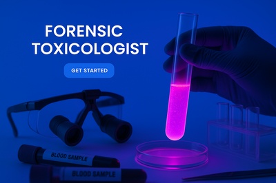 Vibrant Forensic Toxicologist Scene with Neon Accents