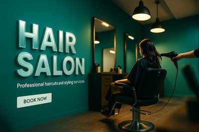 Modern Hair Salon Interior with Stylish Design