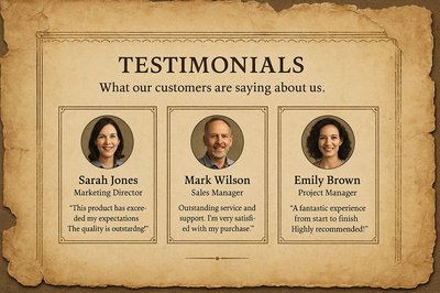 Testimonials Section with Customer Feedback Display