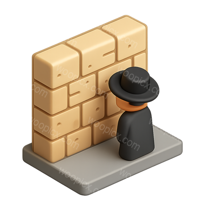 3D Icon of the Western Wall in Jerusalem