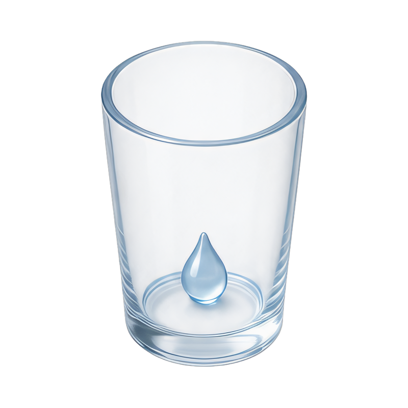 clear glass with water drop