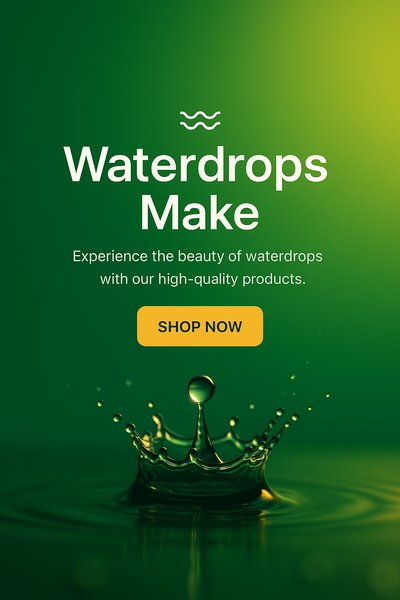 Stunning Waterdrop Product Promotion Image