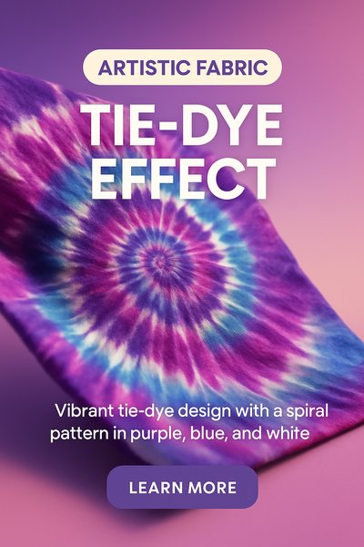 Vibrant Tie-Dye Fabric with Spiral Pattern